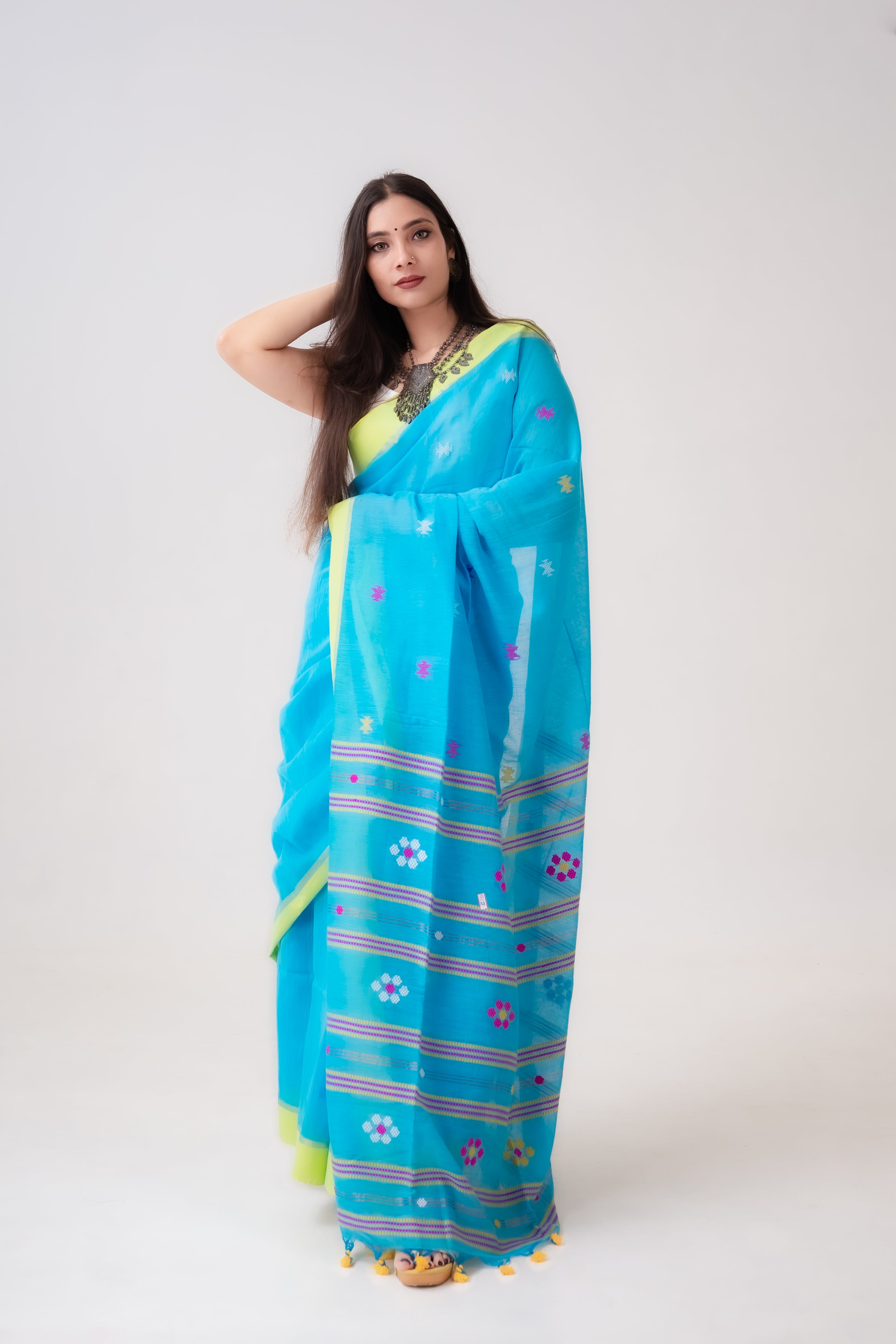 Aqua Raas Cotton Handloom Saree