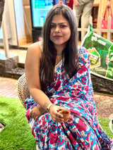 Sky blush Mul Mul Saree