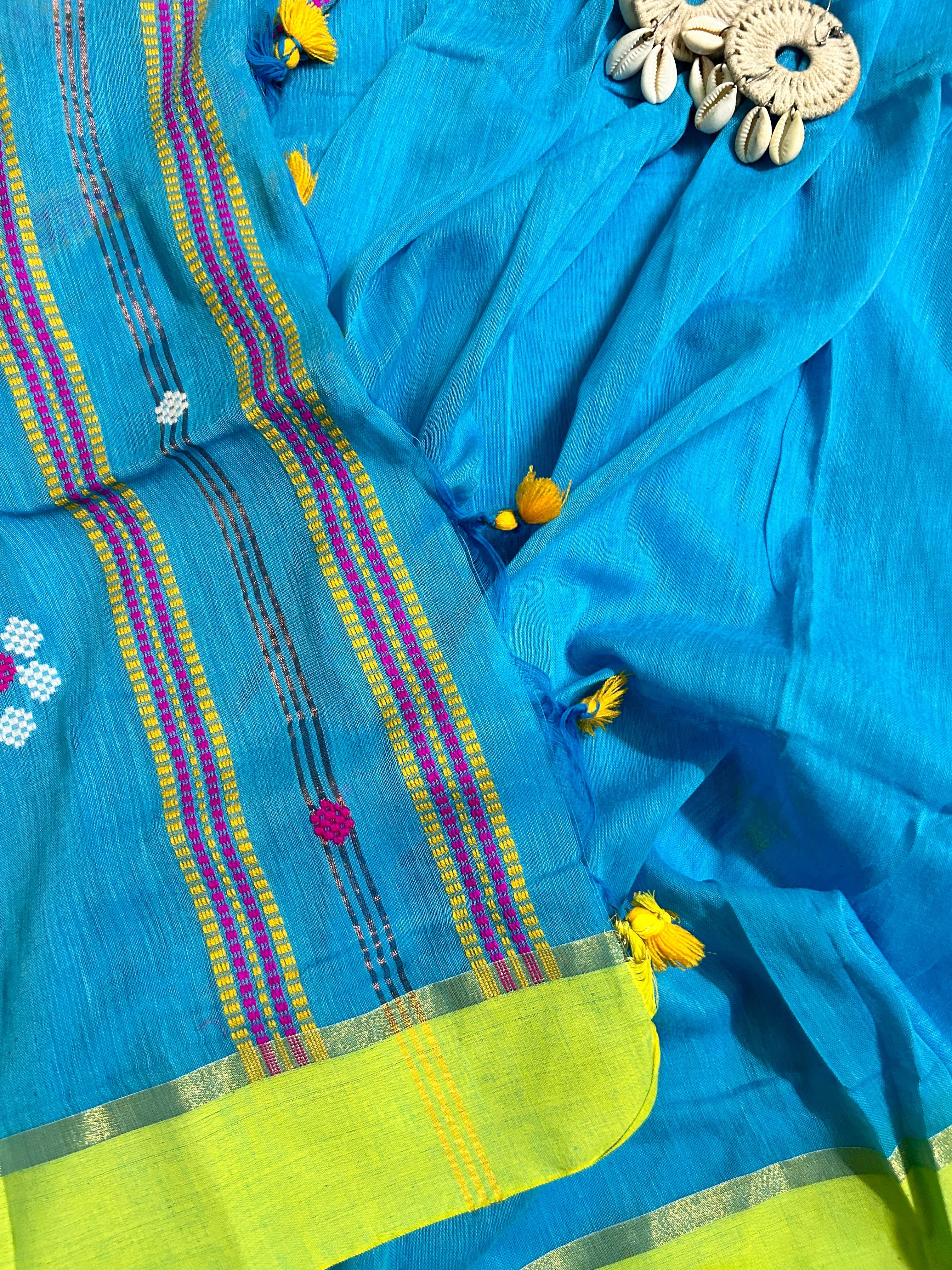 Aqua Raas Cotton Handloom Saree