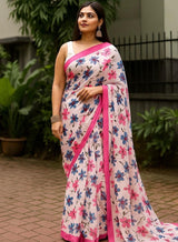 Floral Raga Mul Mul Saree