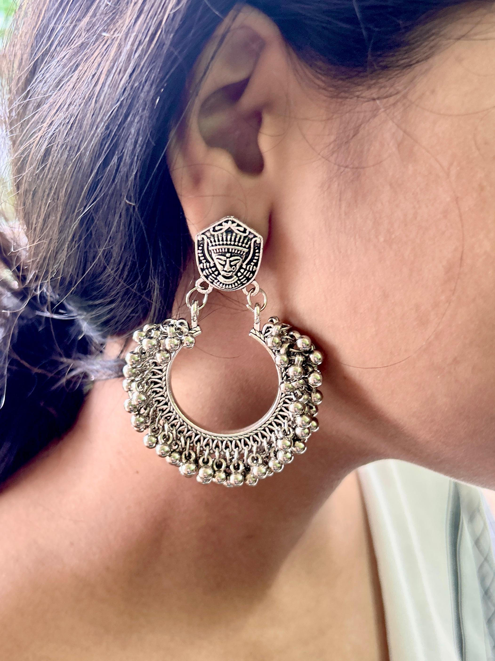 Divya Circle Statement Earrings