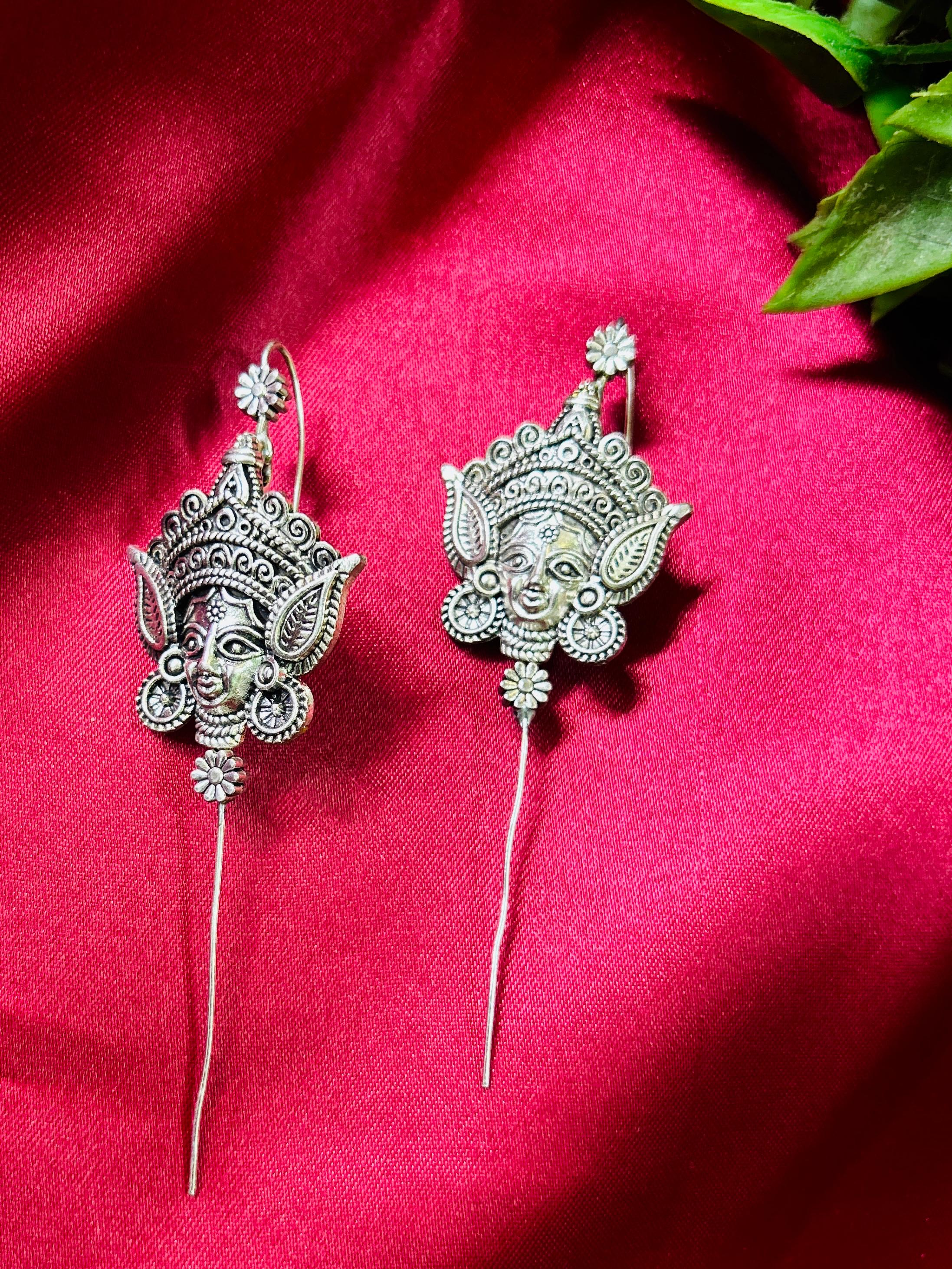 Oxidised Durga Ear Cuffs