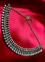 Statement Silver Oxidised Necklace