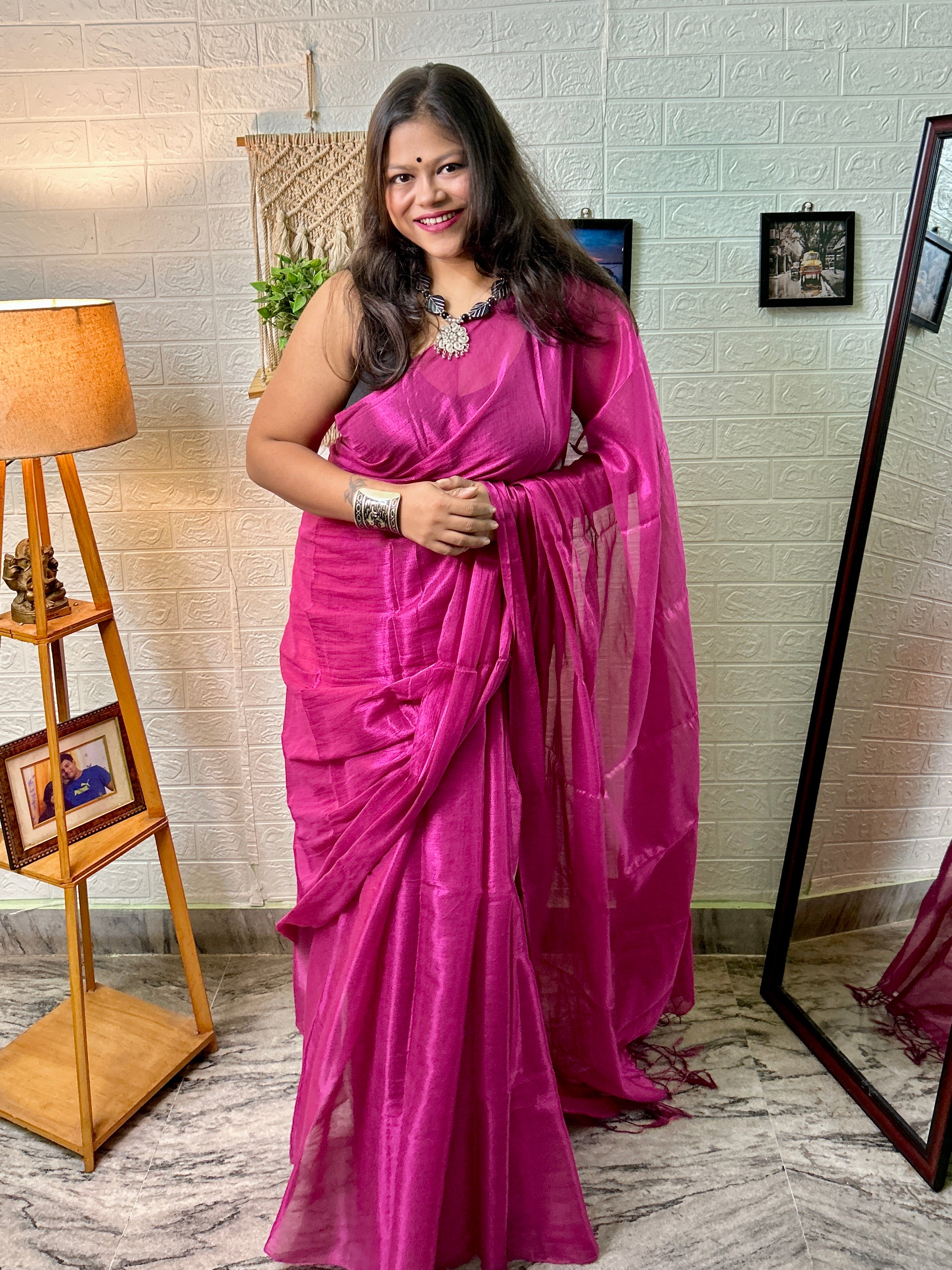 Rosaniya Cotton Tissue Saree