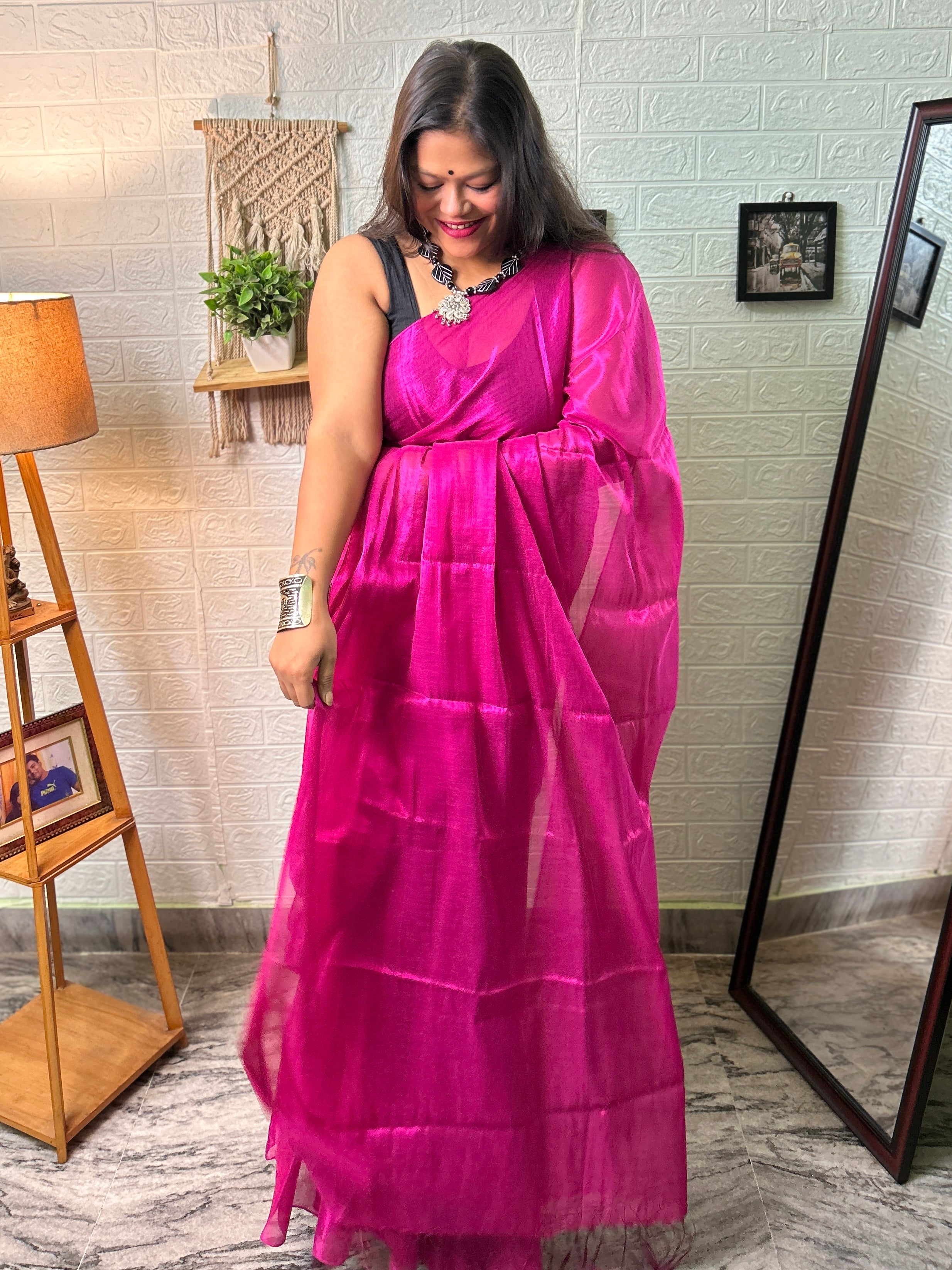 Rosaniya Cotton Tissue Saree