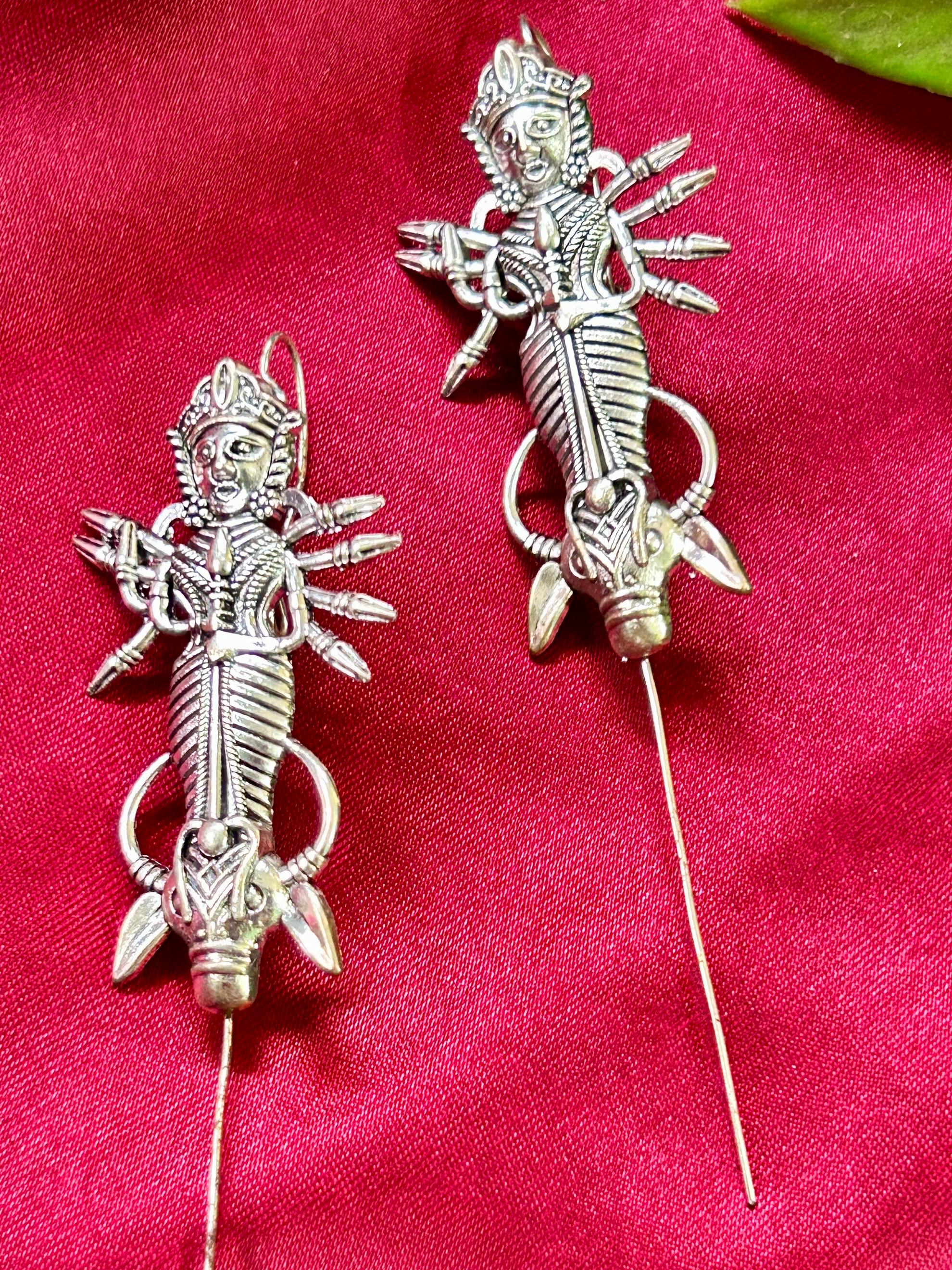 Aria Oxidised Long Tail Jhumkis