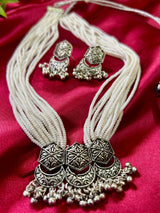 Pearl Oxidised Necklace