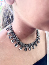 Regal Radiance Oxidised Statement Necklace