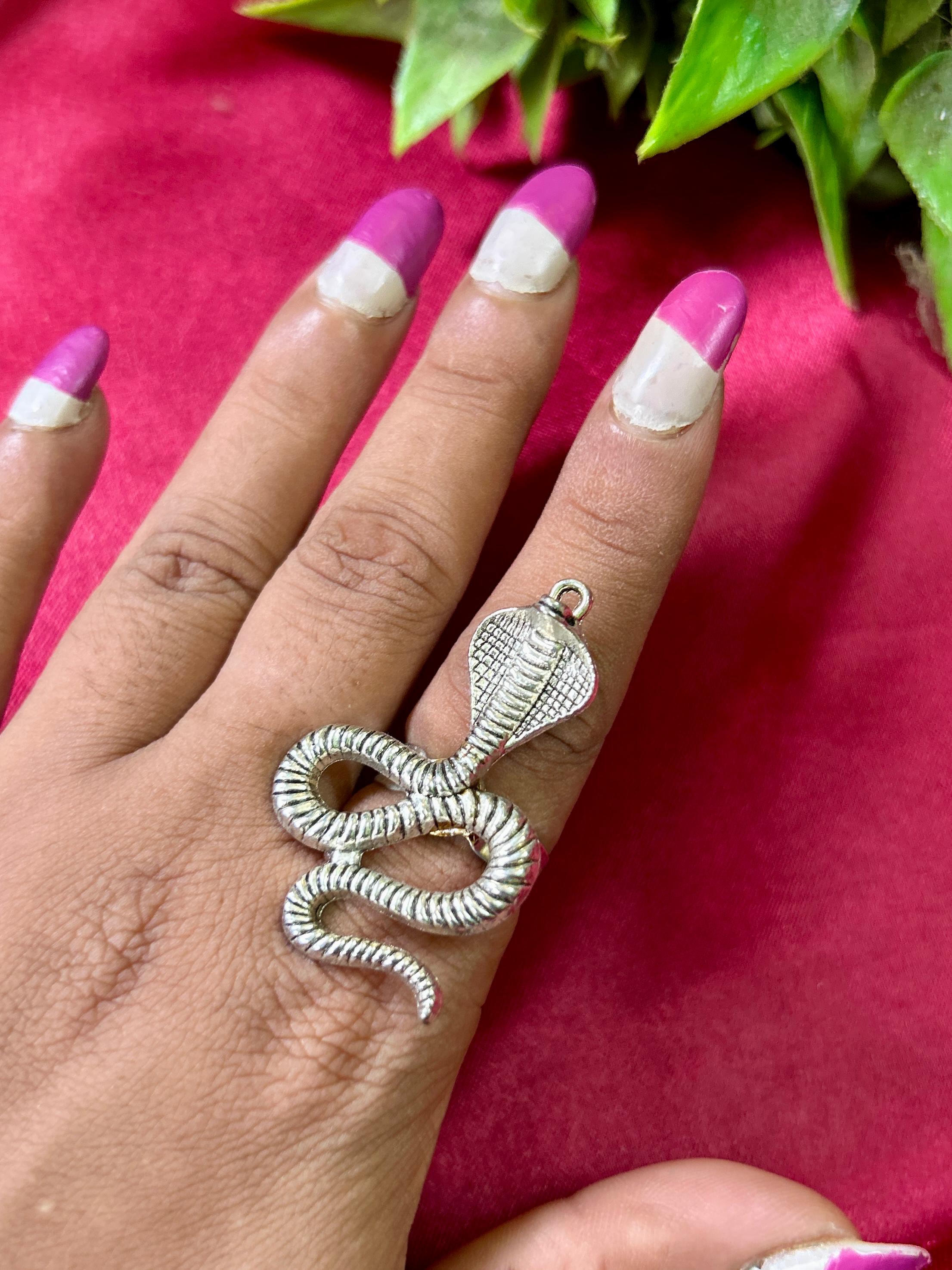 Naga Myst Oxidised Finger Ring