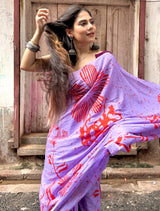 Lavender Whispers Mul Mul Saree
