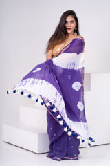 Velvet Sky Mul Mul Saree
