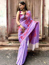 Lavender Whispers Mul Mul Saree