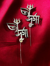 Durga Trishul Oxidised Ear Cuffs