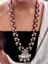 Crimson Aura Beaded Necklace