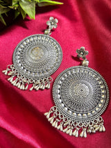 Divine Disc Oxidised Earrings