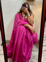 Rosaniya Cotton Tissue Saree
