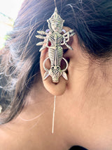 Aria Oxidised Long Tail Jhumkis