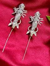 Aria Oxidised Long Tail Jhumkis