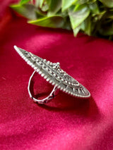 Orbita Royale Oxidised Finger Ring